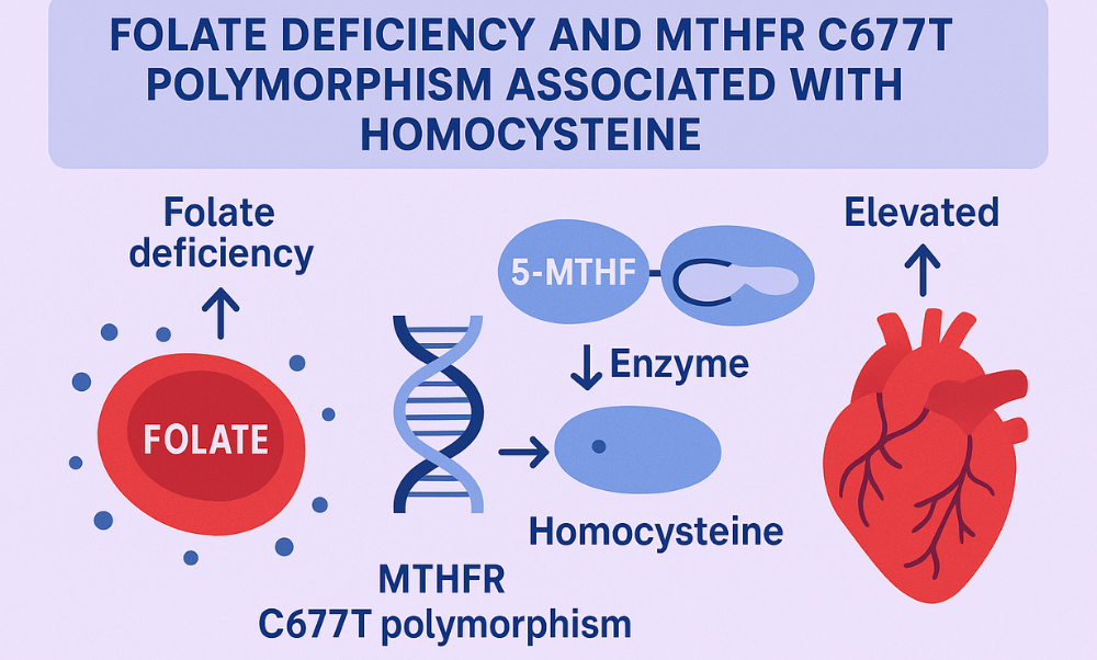 Folate Deficiency and MTHFR C677T Polymorphism Associated with Homocysteine