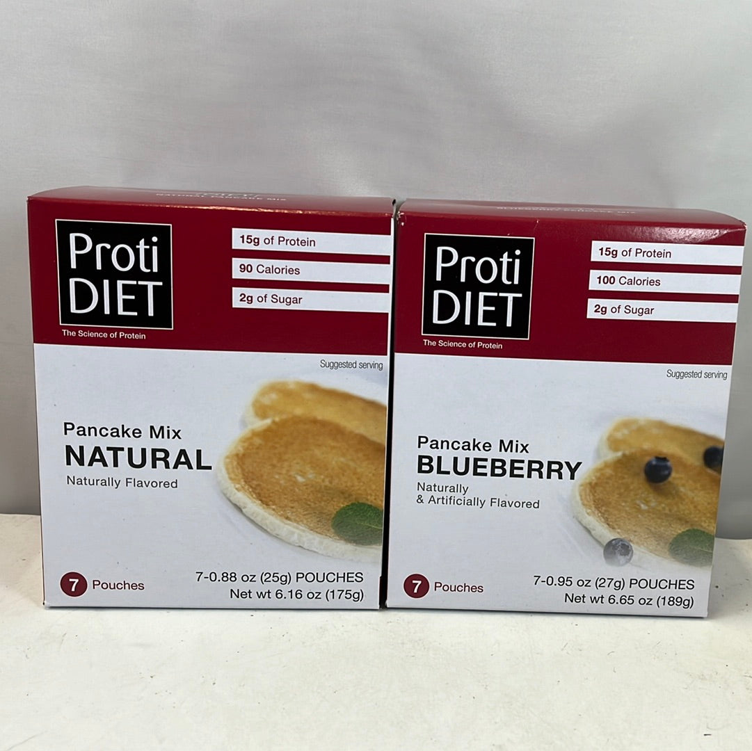 ProtiDiet and Proti Health Pancake Mix - THREE Flavors - 7 servings