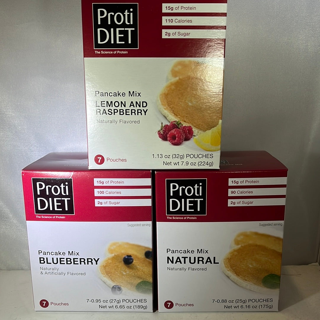 ProtiDiet and Proti Health Pancake Mix - THREE Flavors - 7 servings