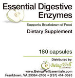 Essential Digestive Enzymes Chewable - Supports Healthy Breakdown of Foods - 180 capsules