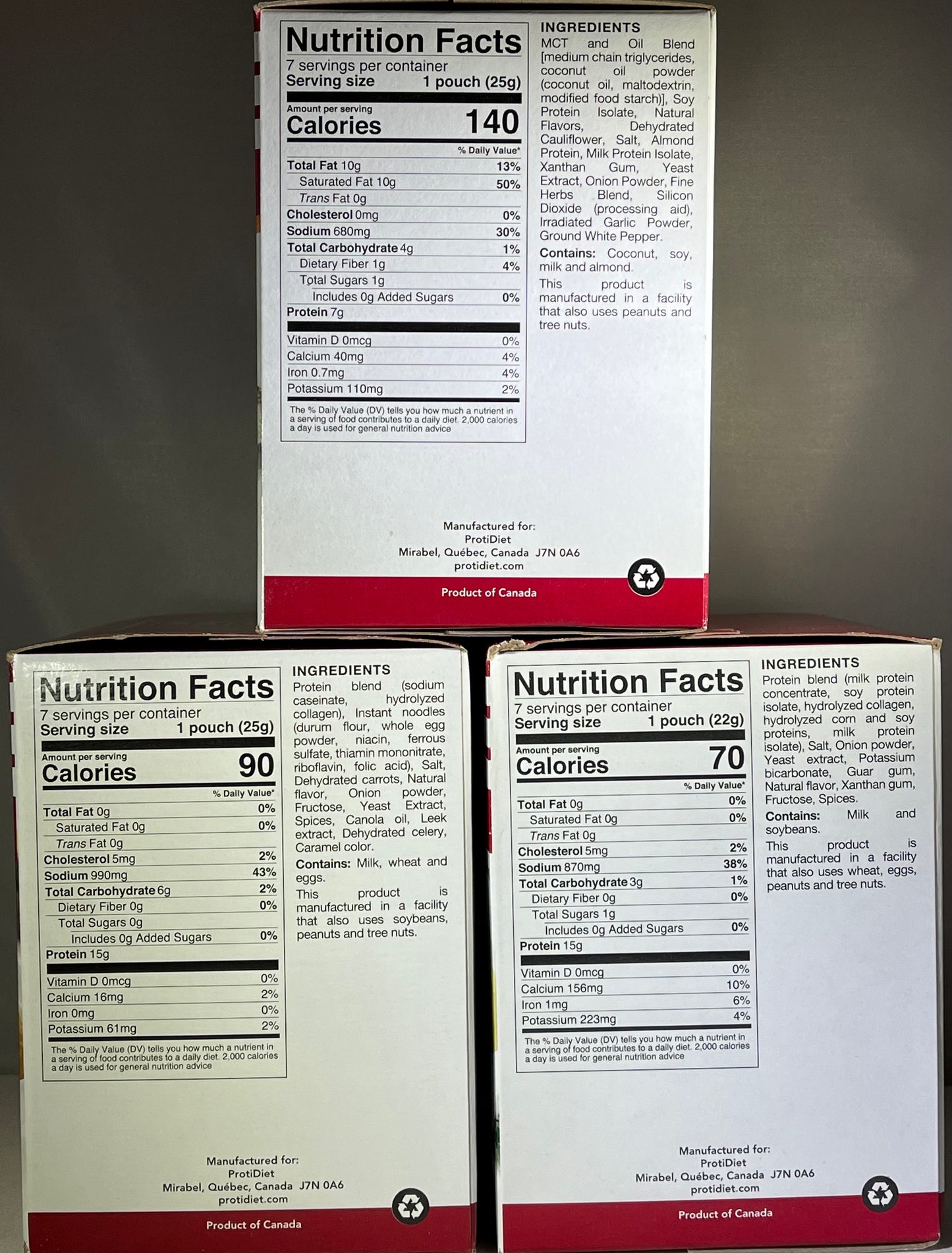 ProtiDiet Soups - Box of 7 - 4 flavors to choose from