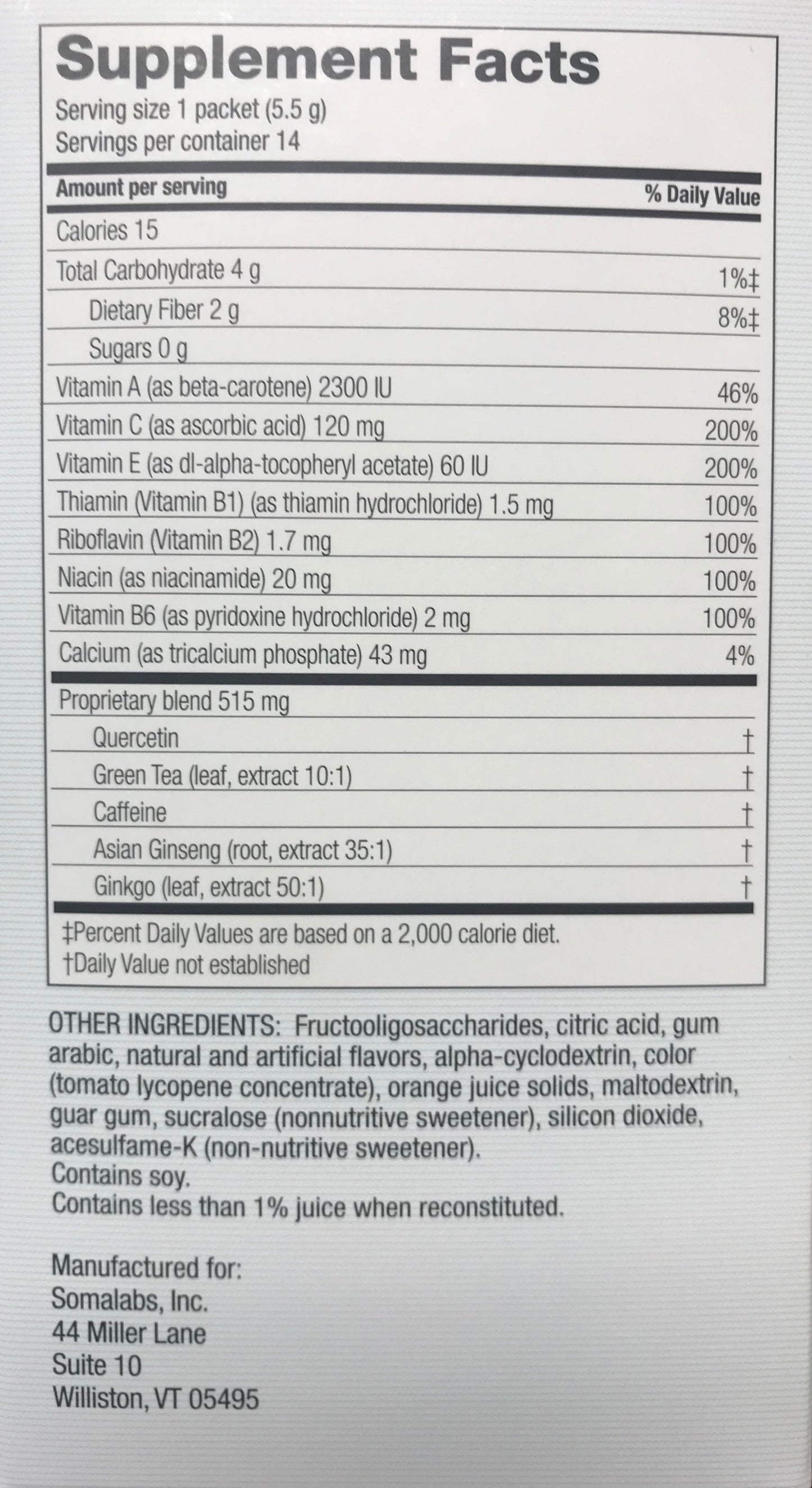 BioFix Thermogenic Antioxidant Energy Power Blend - (14servings/Box) -15calories - 4g carb - Doctors Designs