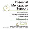 Essential Menopause Support with Black Cohosh dietary supplement for Women 60 capsules