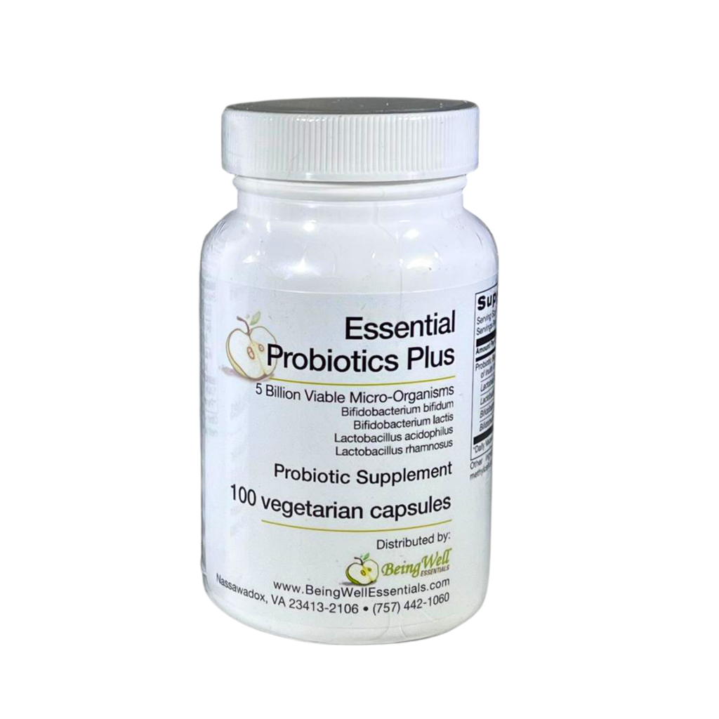 Essential Probiotics Plus - No Refrigeration Required - 100 vegetarian capsules