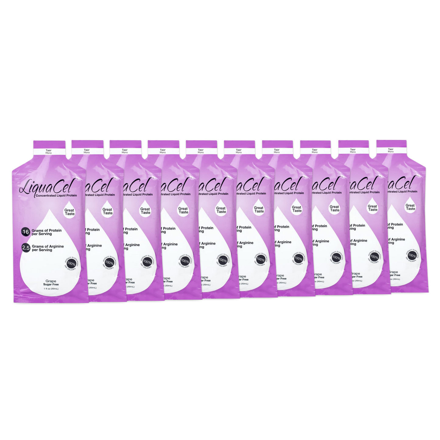 LiquaCel Concentrated Liquid Protein - 16grams Protein - 2.5grams Arginine - 90 Calories