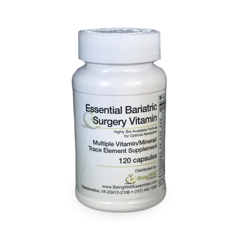 Bariatric Multivitamin with Iron – High Potency post surgery Supplement - 28 Essential Nutrients - Highly Bio-Available Formula -120 Capsules by Being Well Essentials
