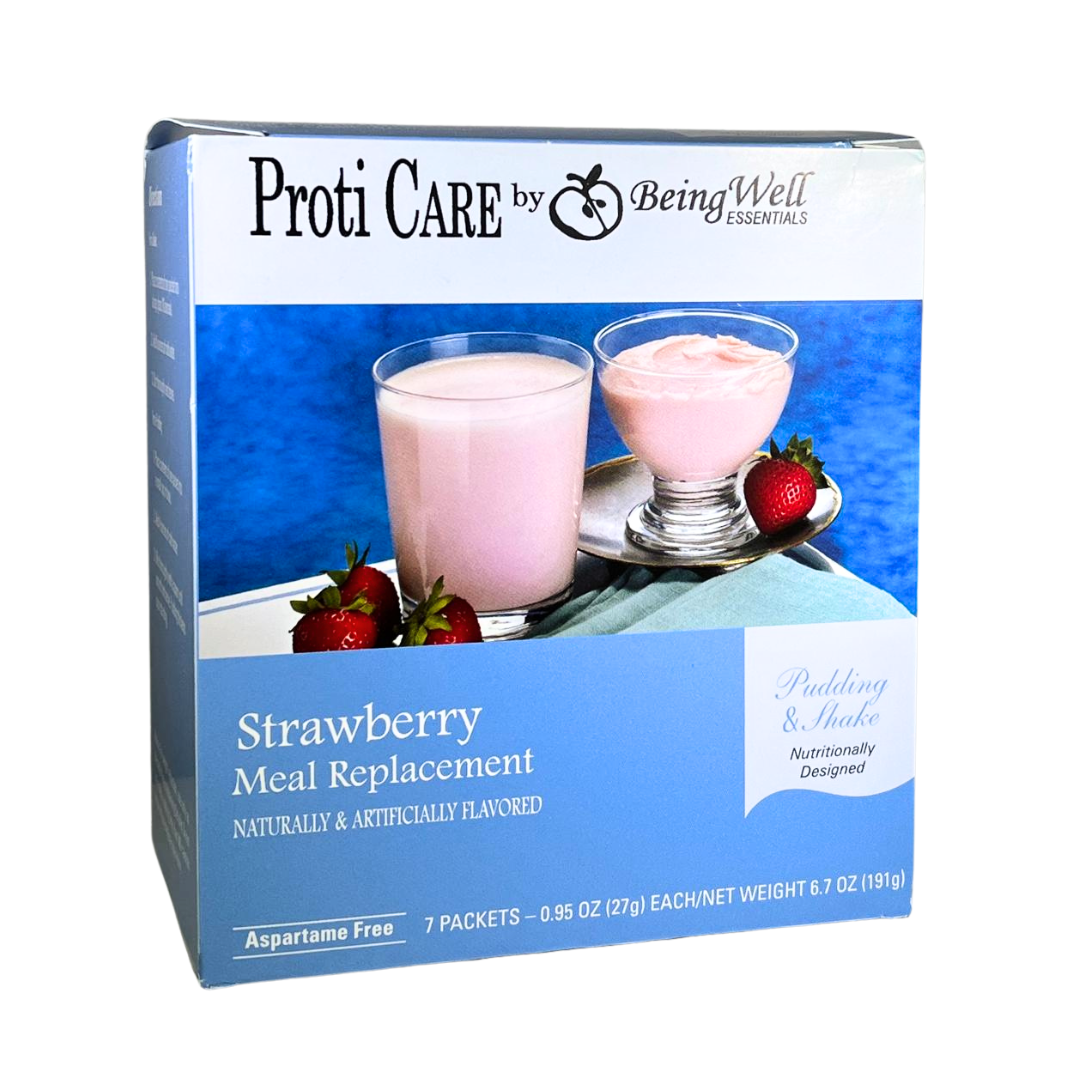 Proti Care Meal Replacement Pudding & Shake - Nine Flavors- Aspartame Free - 7 servings - 100 calories -15g protein