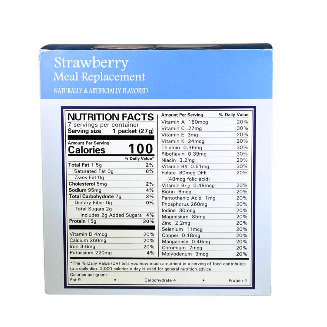 Proti Care Meal Replacement Pudding & Shake - Nine Flavors- Aspartame Free - 7 servings - 100 calories -15g protein