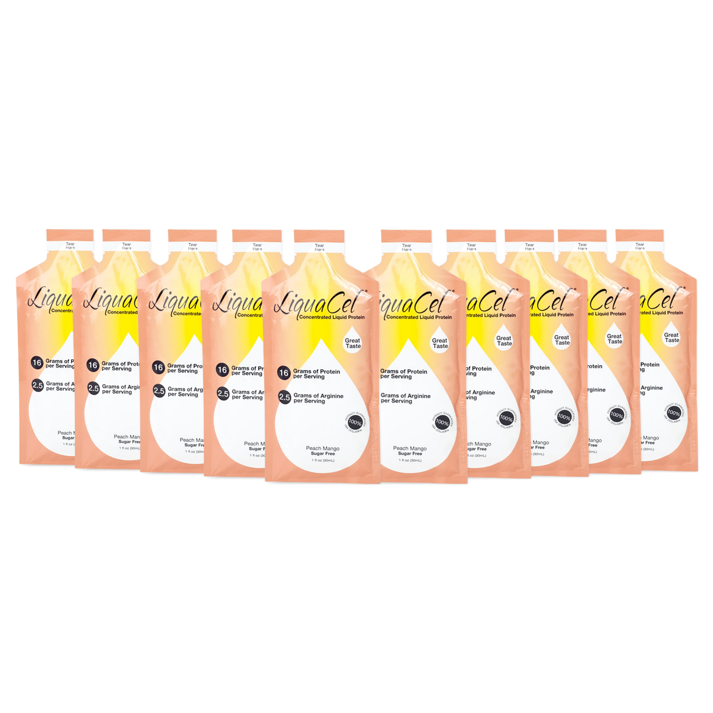 LiquaCel Concentrated Liquid Protein - 16grams Protein - 2.5grams Arginine - 90 Calories
