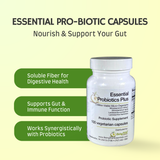 Essential Probiotics Plus - No Refrigeration Required - 100 vegetarian capsules