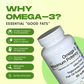 Omega-3 Ultra 1,000 mg EPA-DHA Ultra-Pure Triglyceride Form Fish Oil Supplement -Maximum Potency Ultra-Pure Fish Oil Supplement  60 Soft gels