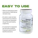 Essential Probiotics Plus - No Refrigeration Required - 100 vegetarian capsules