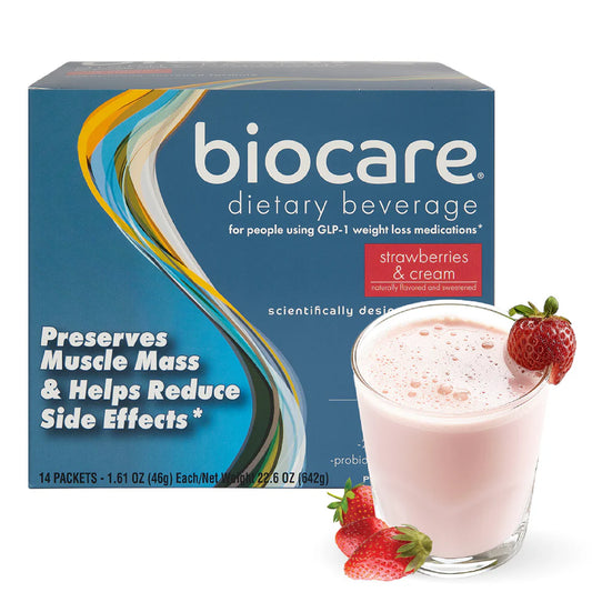 Biocare® Scientifically Designed Dietary Beverage for People using GLP-1 Medications such as Semaglutide and Tirzepatide by Proti Care