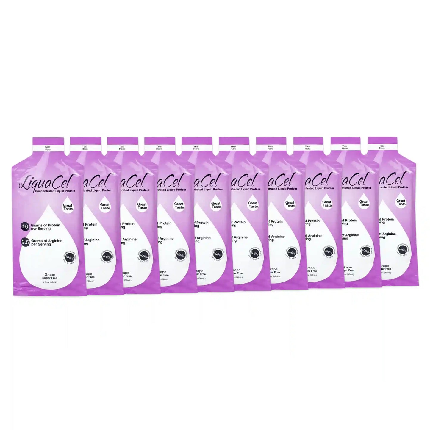 LiquaCel Concentrated Liquid Protein - 16grams Protein - 2.5grams Arginine - 90 Calories