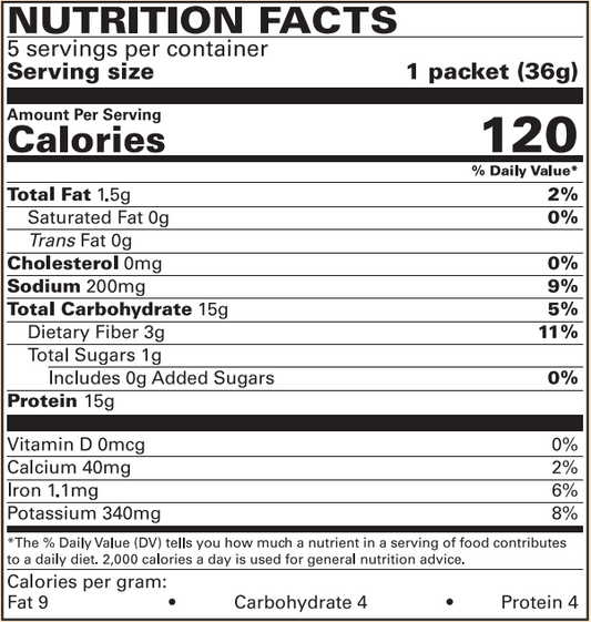 Proti Care Oatmeal - box of 5 servings - 12-15g protein