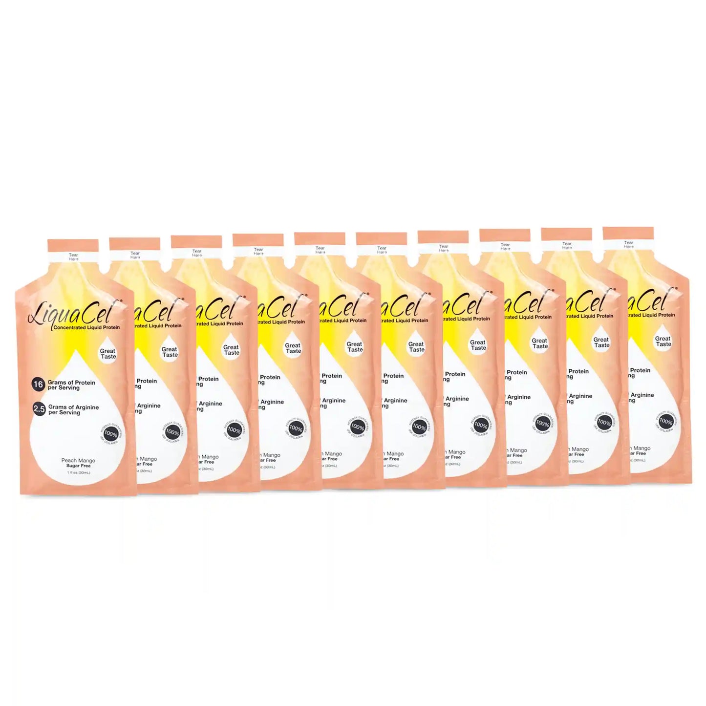LiquaCel Concentrated Liquid Protein - 16grams Protein - 2.5grams Arginine - 90 Calories