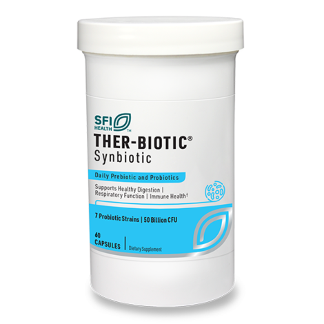Ther-Biotic Synbiotic Synergistic, high CFU microbiota support from 7 probiotics plus a low FODMAP Certified prebiotic -  CAPSULES by SFI Health