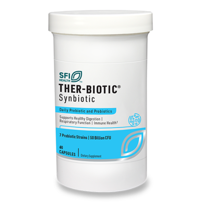 Ther-Biotic Synbiotic Synergistic, high CFU microbiota support from 7 probiotics plus a low FODMAP Certified prebiotic -  CAPSULES by SFI Health