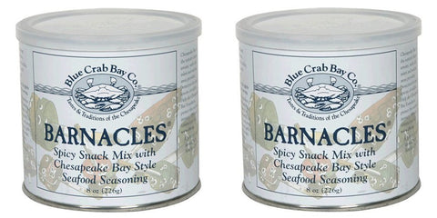 TWIN PACK - Blue Crab Bay Co. Barnacles - Gourmet Virginia Peanut Snack Mix - 2x 8oz. tins