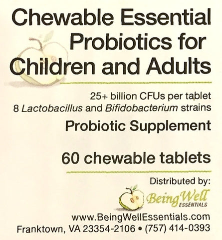 NEW PRODUCT! - CHEWABLE ESSENTIAL PROBiotics - 60 Tablets
