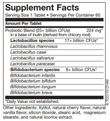 Chewable Essential PRO-Biotics for Children and Adults  - 60 Tablets (ther-biotic kid's) By Being Well Essentials