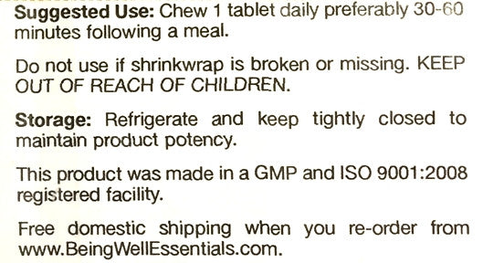 Chewable Essential PRO-Biotics for Children and Adults  - 60 Tablets (ther-biotic kid's) By Being Well Essentials