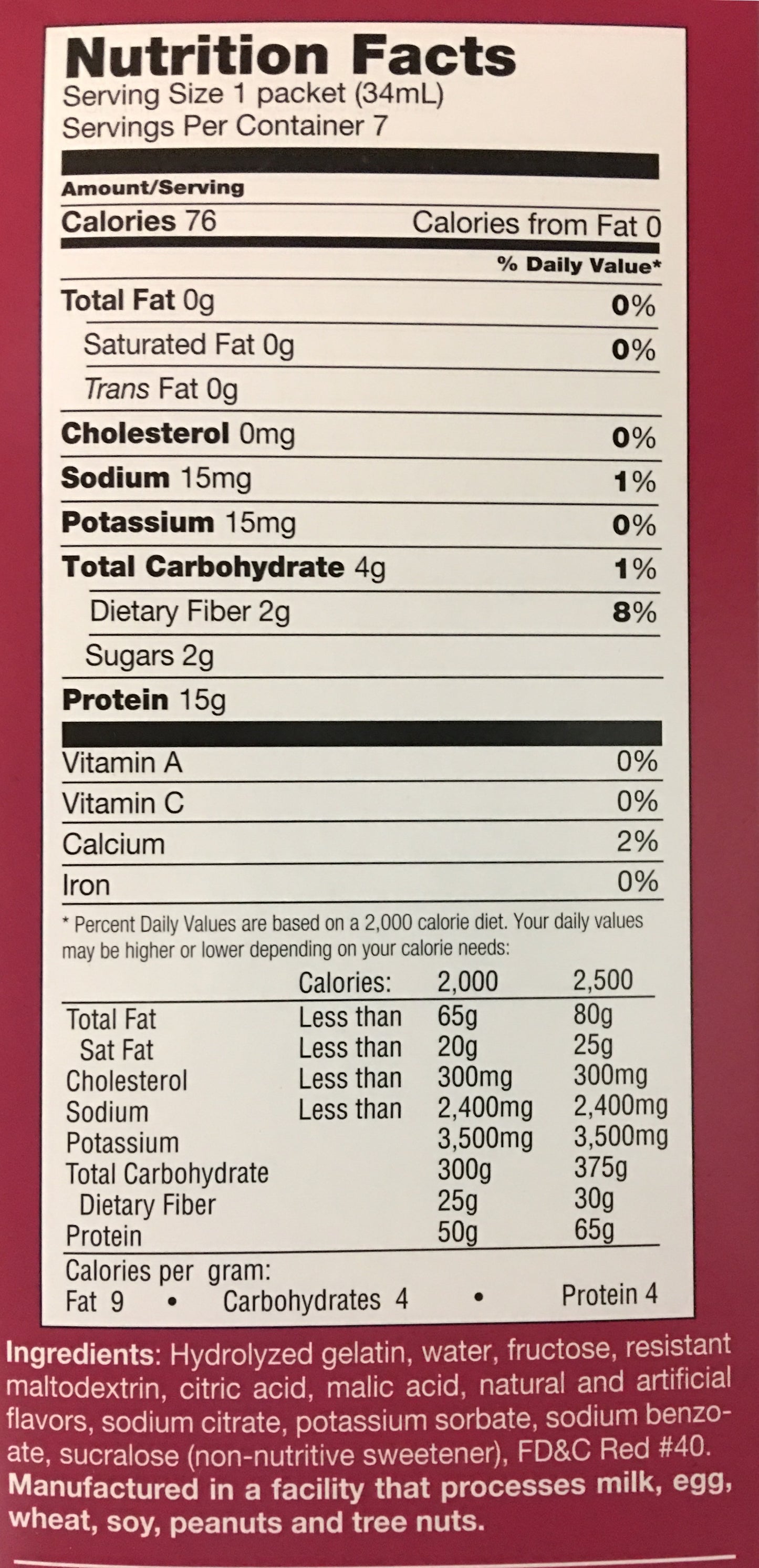 Proti King Fruit Drink Protein Liquid  Proti15 - All Flavors - 7 servings per box