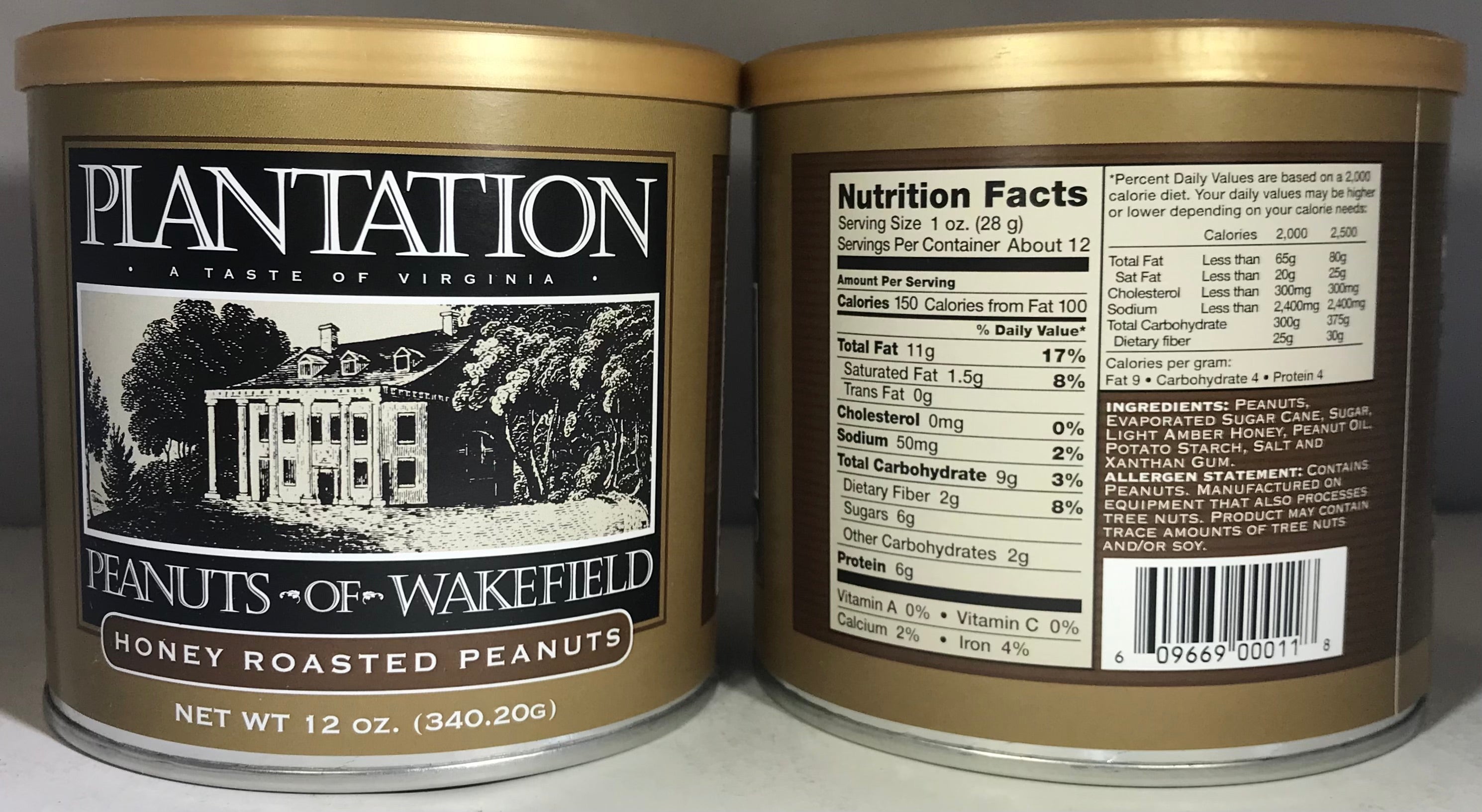 Plantation Peanuts of Wakefield - Single 10oz. tins – Being Well