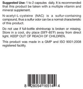 Clear Mind NAC Essential Detox & Brain Function N-Acetyl-L-Cysteine - Dietary Supplement - 90 capsules
