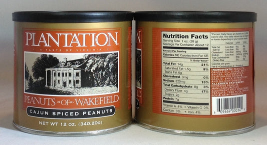 Plantation Peanuts of Wakefield - Single 10oz. tins