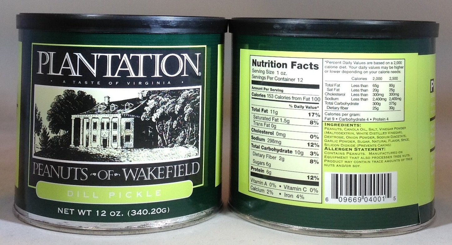 Plantation Peanuts of Wakefield -  Single 10oz. tins