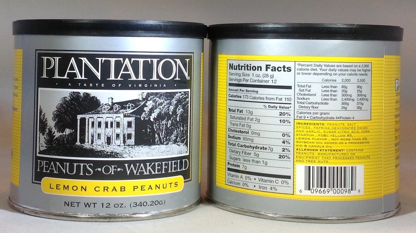 Plantation Peanuts of Wakefield -  Single 10oz. tins