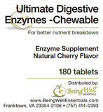 ULTIMATE DIGESTIVE ENZYMES - CHEWABLE - 180 TABLETS