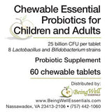 Chewable Essential Probiotics for Children & Adults - 60 tablets