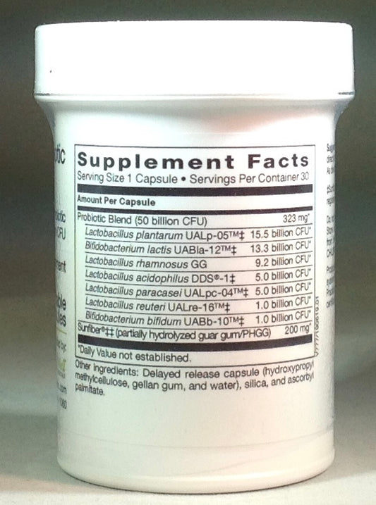 Synbiotic - Probiotic plus Prebiotic Formula - 30 Vegetarian Capsules