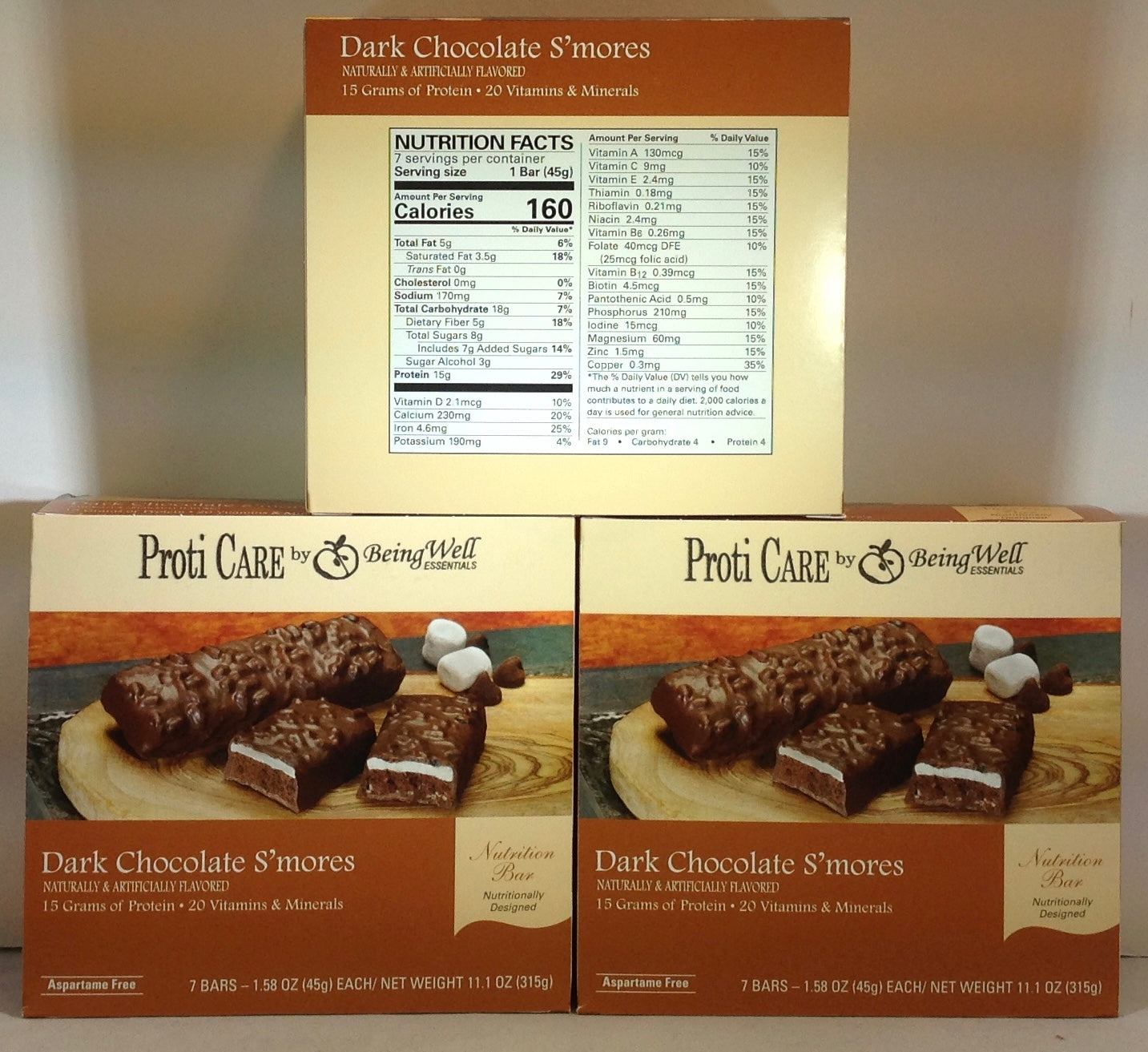 Proti Care Bar Triple Boxes -  7 servings - Multiple Flavor Options