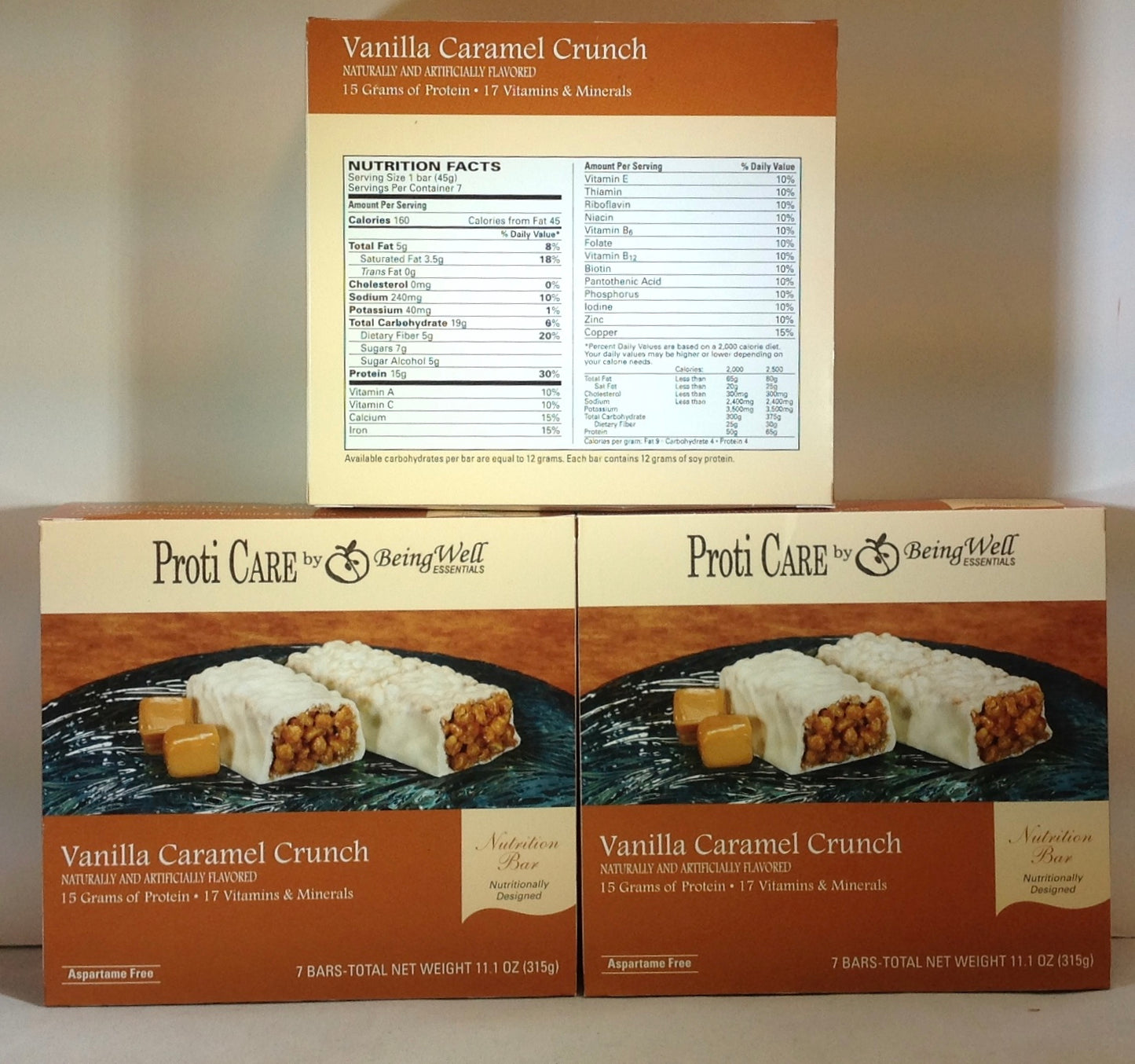 Proti Care Bar Triple Boxes -  7 servings - Multiple Flavor Options