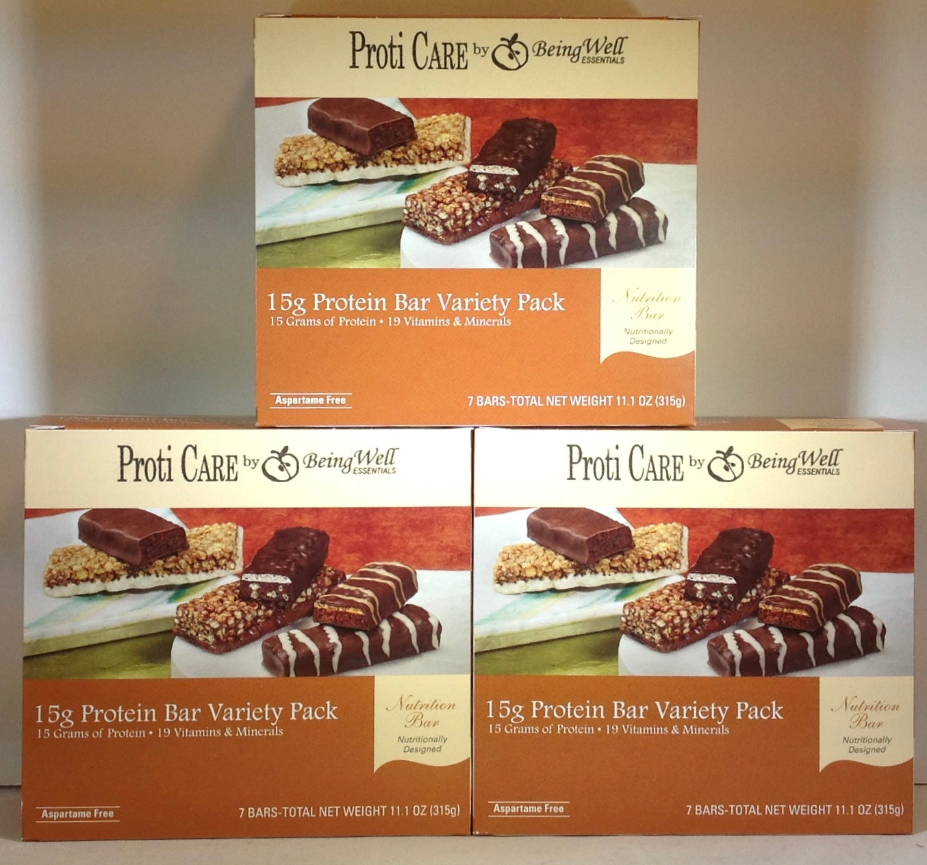 Proti Care Bar Triple Boxes -  7 servings - Multiple Flavor Options
