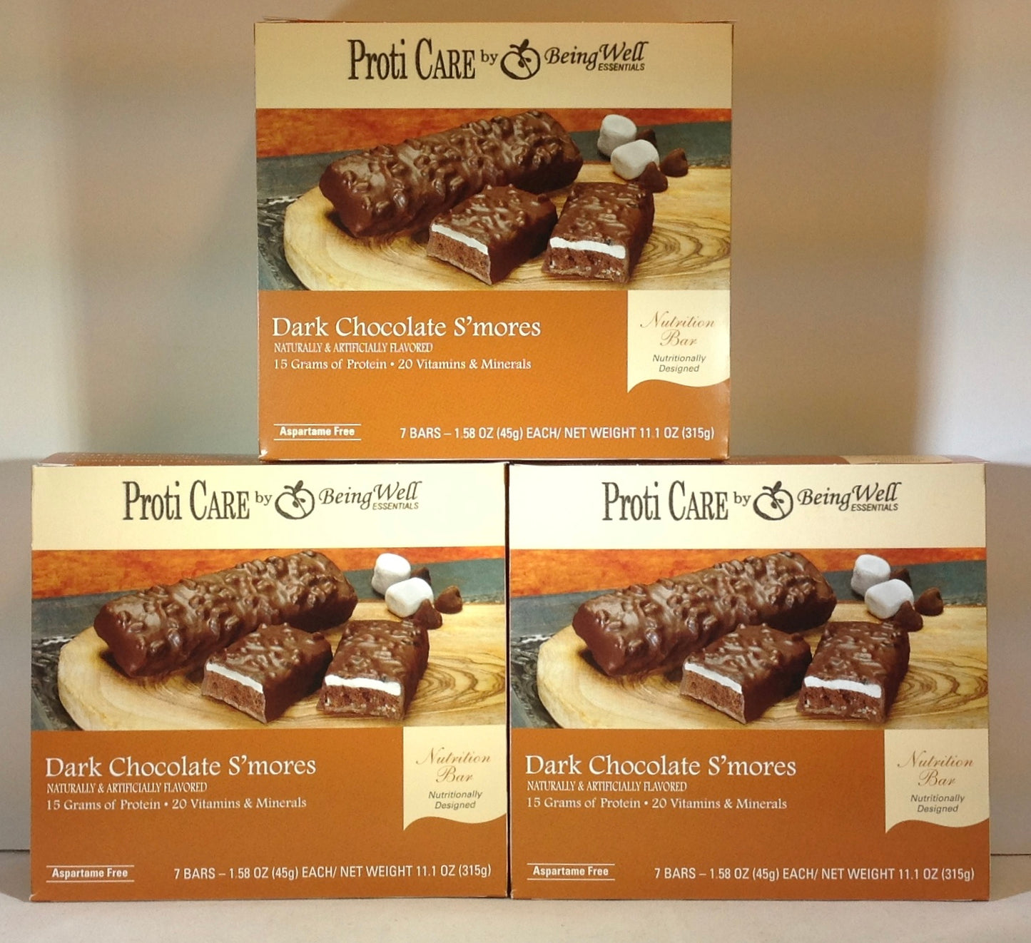 Proti Care Bar Triple Boxes -  7 servings - Multiple Flavor Options