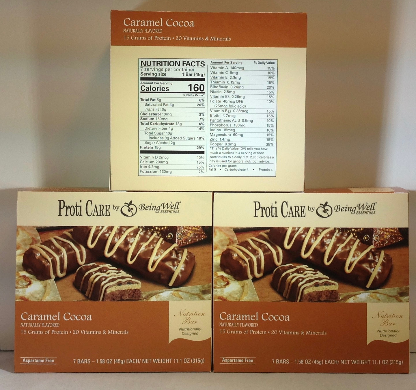 Proti Care Bar Triple Boxes -  7 servings - Multiple Flavor Options