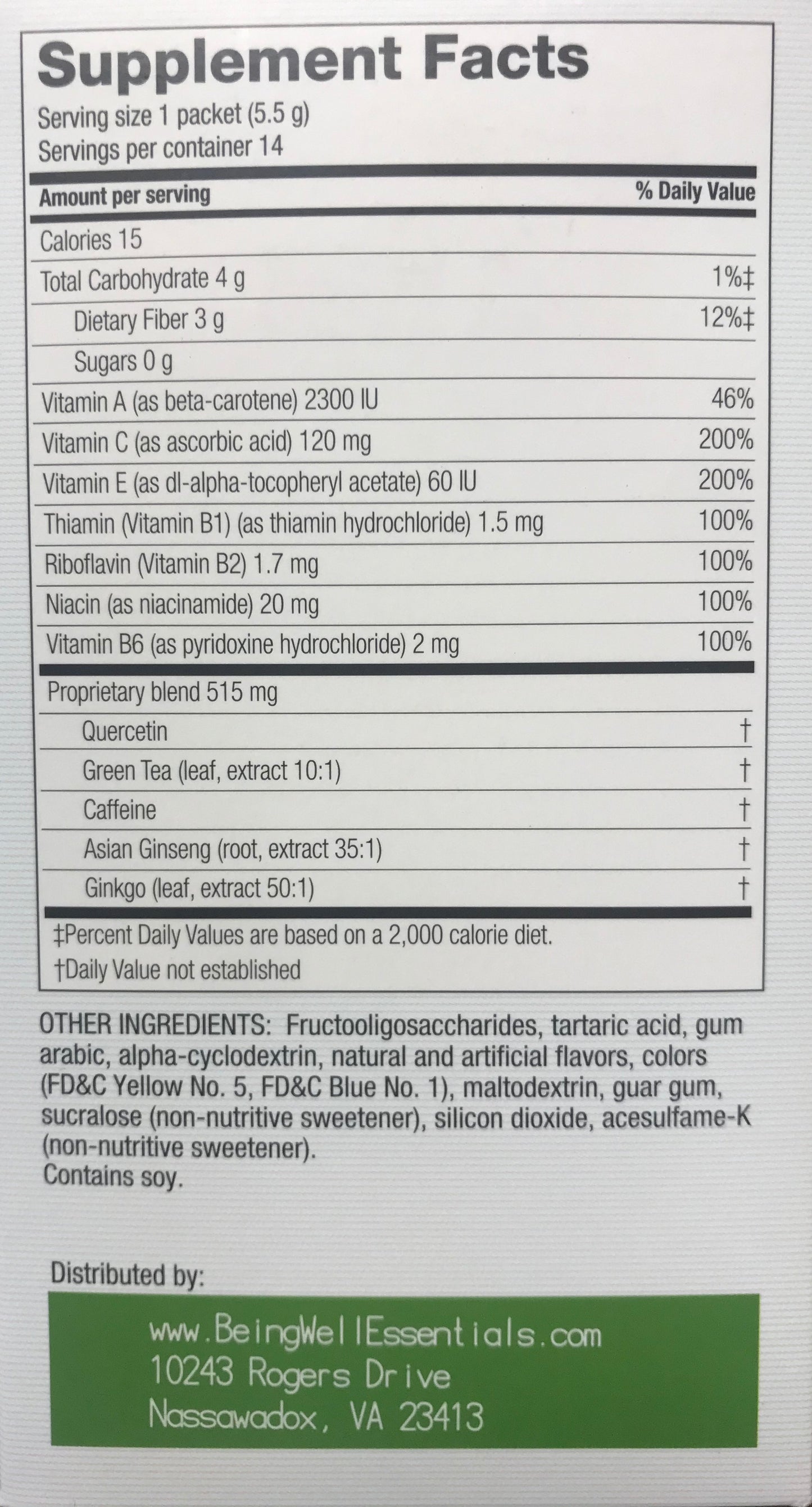 BioFix Thermogenic Antioxidant Energy Power Blend - (14servings/Box) -15calories - 4g carb - Doctors Designs