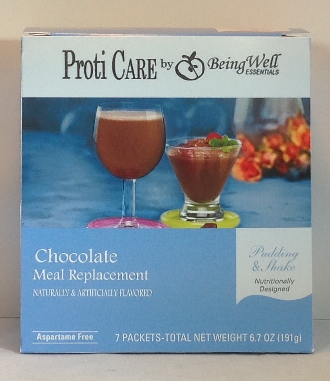 Proti Care Meal Replacement Pudding & Shake - Nine Flavors- Aspartame Free - 7 servings - 100 calories -15g protein