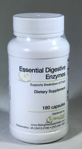 Essential Digestive Enzymes Chewable - Supports Healthy Breakdown of Foods - 180 capsules
