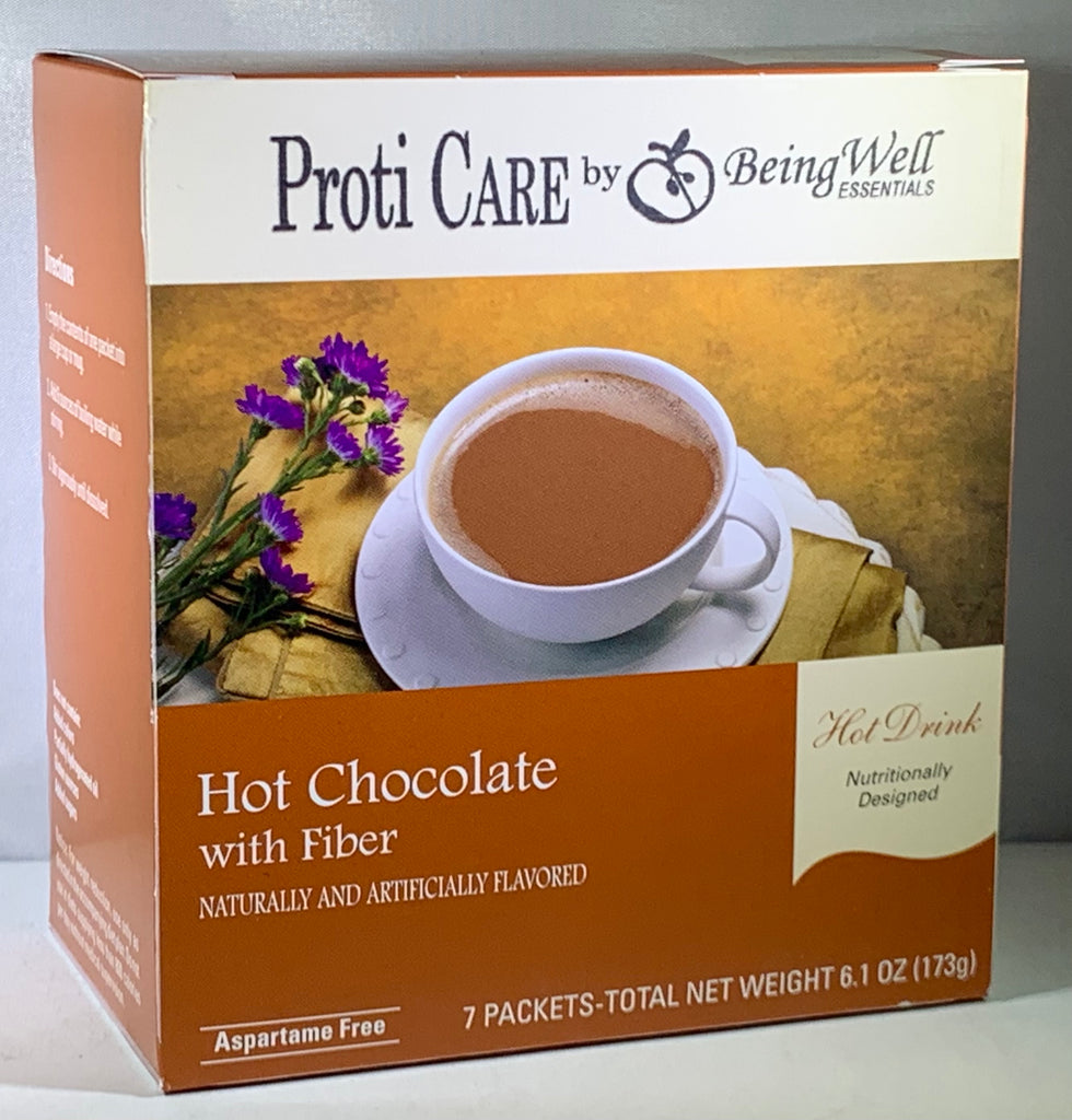 Proti Care Hot Chocolate with Fiber Drink - 7 servings - 90 calories - only 3g NET carbs