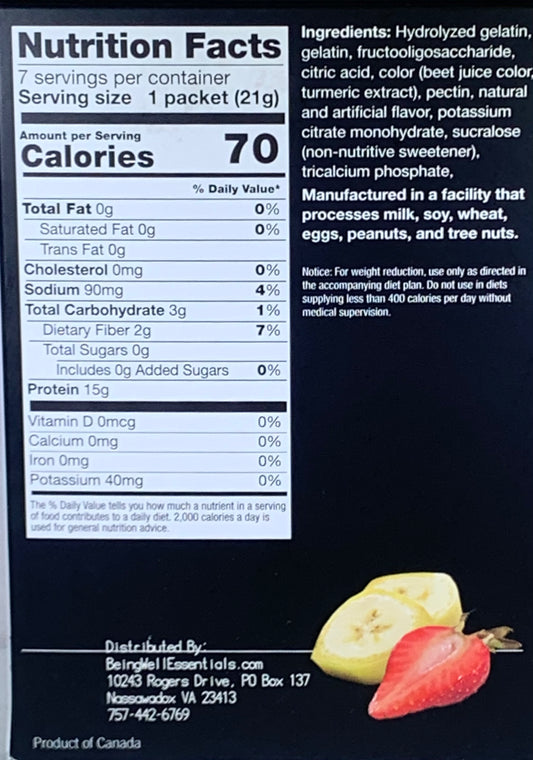 Proti King Strawberry Banana Proti-15 Gelatin - 7 servings per box