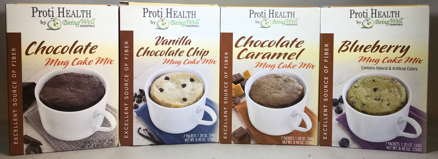 Proti Health Mug Cake - Five Flavors - GLUTEN FREE - 15g Protein - Healthwise