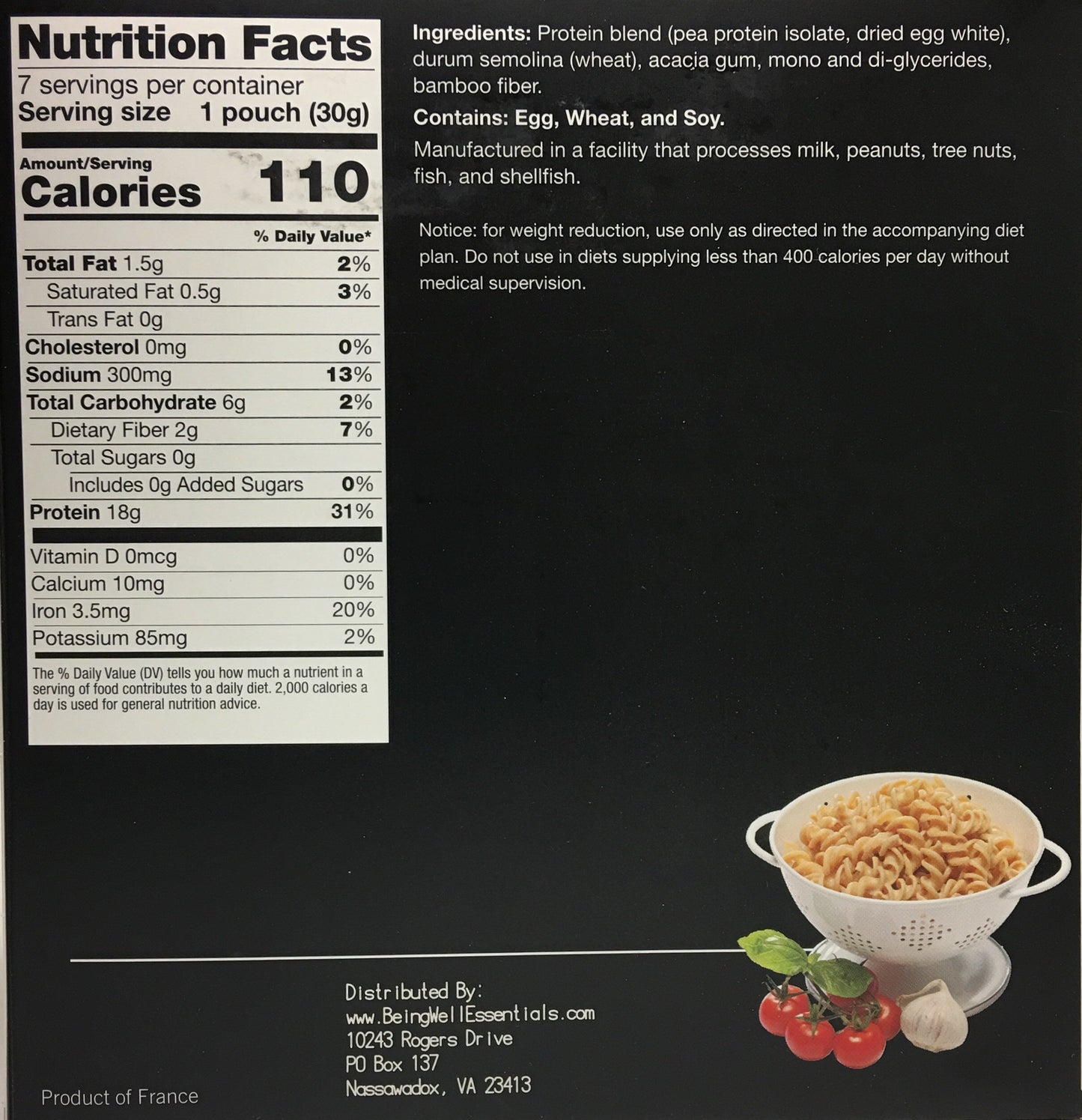 Proti King High Protein High Protein Pasta  CURRENTLY ON BACK ORDER - 18g protein - 7 servings - only 4 net carbs
