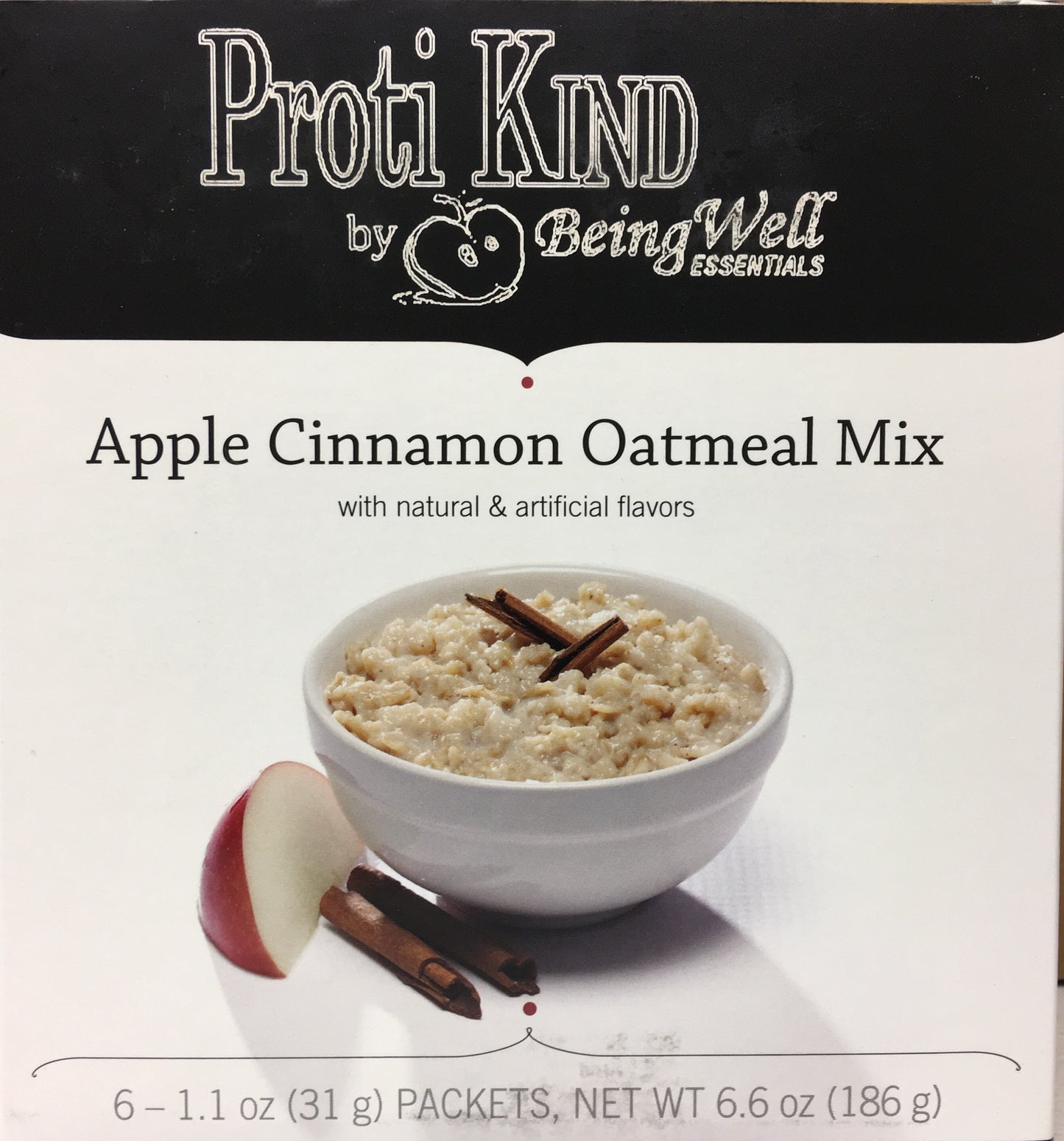 Proti Diet Oatmeal - SEVEN servings per box MAPLE BROWN SUGAR or APPLE CINNAMON