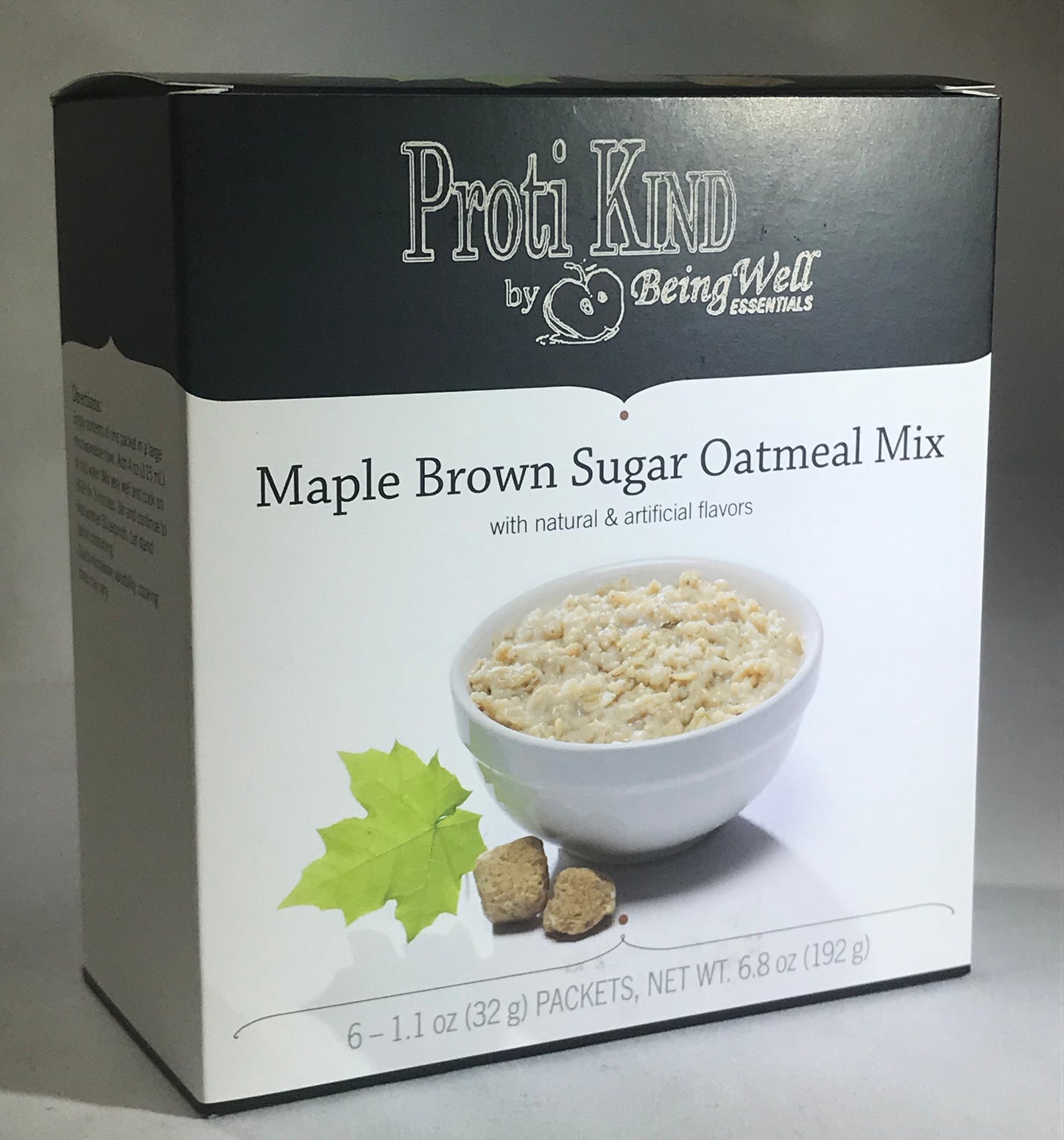 Proti Diet Oatmeal - SEVEN servings per box MAPLE BROWN SUGAR or APPLE CINNAMON