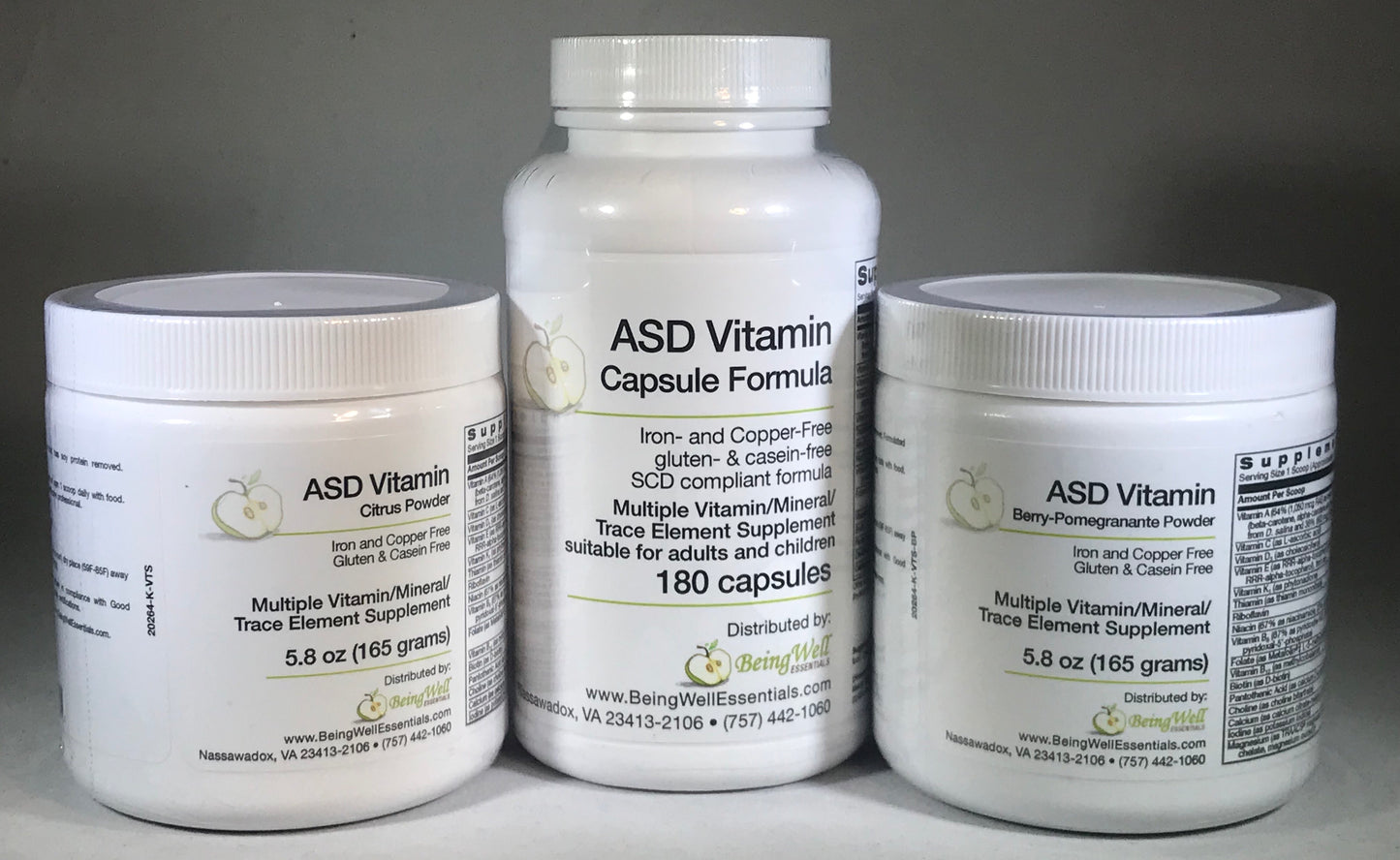 ASD Vitamin Powder Formula – Best Vitamins for Kids & Adults with Autism | Vitamin A & B12, Collagen Peptides | SCD & GFCF Compliant | Being Well Essentials (Copy)